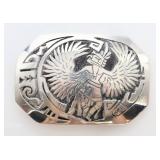 Hopi Sterling Eagle Dancer Belt Buckle -39g