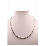 Vintage "GM" Sterling 6mm Omega Necklace 18"