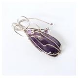 Vintage mRm Amethyst Hand-Wrapped Sterling Pendant