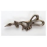 Silver Tone Metal Road Runner Pin Brooch
