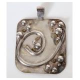 "mRm" Artisan Sterling Modernist Play Pendant