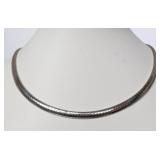 Vintage "GM" Sterling 6mm Omega Necklace 18"