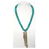 Sterling Cast Cholla & Turquoise Necklace