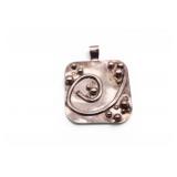 "mRm" Artisan Sterling Modernist Play Pendant