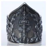High Relief Solid Sterling Heavy Cuff Bracelet- 53
