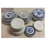 Blue and White Dinnerware Lot