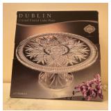 Dublin Crystal Cake Plate