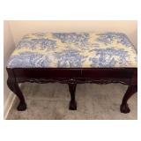 Mahogany Chippendale-Style Bench