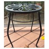 Metal Stool with Decorative Top