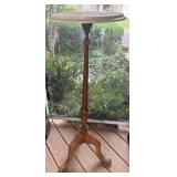 Wooden Pedestal Table, 38 Tall