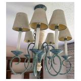 Six-Light Metal Chandelier