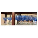 Jane Seymour Blue Glassware &  Martini Glasses