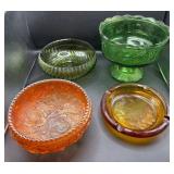Four Pressed Glassware