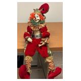 27ï¿½ Porcelain Clown Doll in Costume