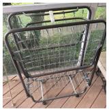 Folding Metal Bed Frame on Casters