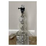 Glass and Chrome Table Lamp Base