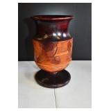 Carved Wooden Vase