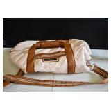 New DKNY Leather Puffer Duffel Bag