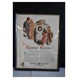 Vtg "Its General Electric" Framed Magazine Ad