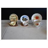 Vintage Souvenier Tea Sets w/ Stands