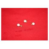 Pearl & Diamond Earrings 14K