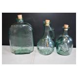 Set of  Decorative Glass Bottles