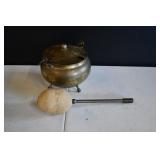 Vtg Brass Fireplace Fire Starter Smudge Pot