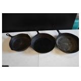 Wagners 10 1/2", No6 & No 7 Cast Iron Skillets