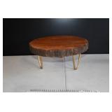 MCM Style Bark Raised Centerpiece Stand