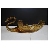Stunning MCM Murano Style Glass Swan Bowl