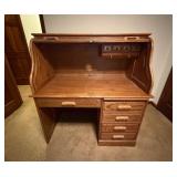 Oak Roll-Top Desk with Storageï¿½48ï¿½29 x51