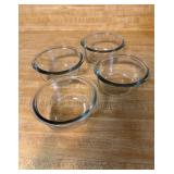 4 Clear Glass Bowlsï¿½4.5ï¿½4.25