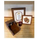Vtg Wooden Decor and Artworkï¿½5.5ï¿½12.5ï¿½4.5
