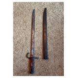 Vtg Military Bayonet w/Scabbardï¿½20ï¿½