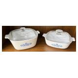 Corning Ware Blue Cornflower Casserole Set w/ Lids