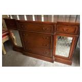 Dark Mahogany Georgian-Style Breakfront Sideboard