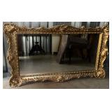 Rectangular Ornate Plastic Framed Mirror