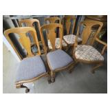 Early 1900s Quarter-Sawn Oak Dining Chairs