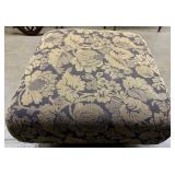 Upholstered Ottoman w/Wooden Ball Feet