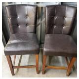 Black Faux Leather Bar Chairs