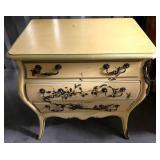 French Provincial-Style Nightstand w/ Chinoiserie