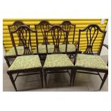 6 Hepplewhite-Style Mahogany Chairs