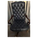 Tufted Black Leather Executive Office Chair
