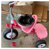 Radio Flyer Pink Tricycle w/ Helmet