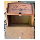 Wooden Bread Box w/ Drop-Down Door
