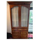 Wooden China Cabinet w/ Glass Doors