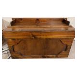 Cedar-Lined Wooden Storage Chest w/Shelf