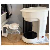 White 12-Cup Coffee Maker w/ Carafe