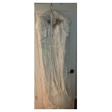 White Satin Lace Wedding Dress w/ Garter