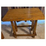 Wood Side Table w/ Slatted Top